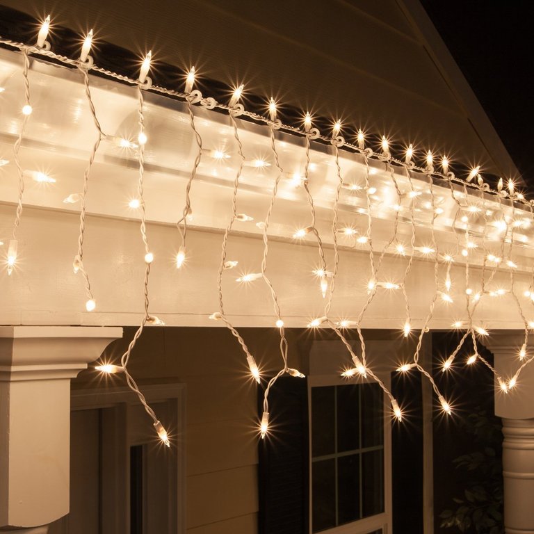 Lampki choinkowe - Lampki Choinkowe Sople 500LED 18M Białe Zimne  (6) Lampki choinkowe - Lampki Choinkowe Sople 500LED 18M Białe Zimne  (6)