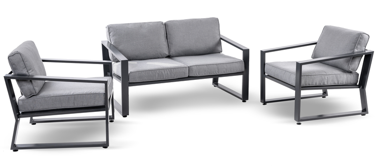 Zestawy ogrodowe - Meble Tarasowe Ogrodowe Simply  4-osobowy Aluminiowy Komplet (2) Zestawy ogrodowe - Meble Tarasowe Ogrodowe Simply  4-osobowy Aluminiowy Komplet (2)