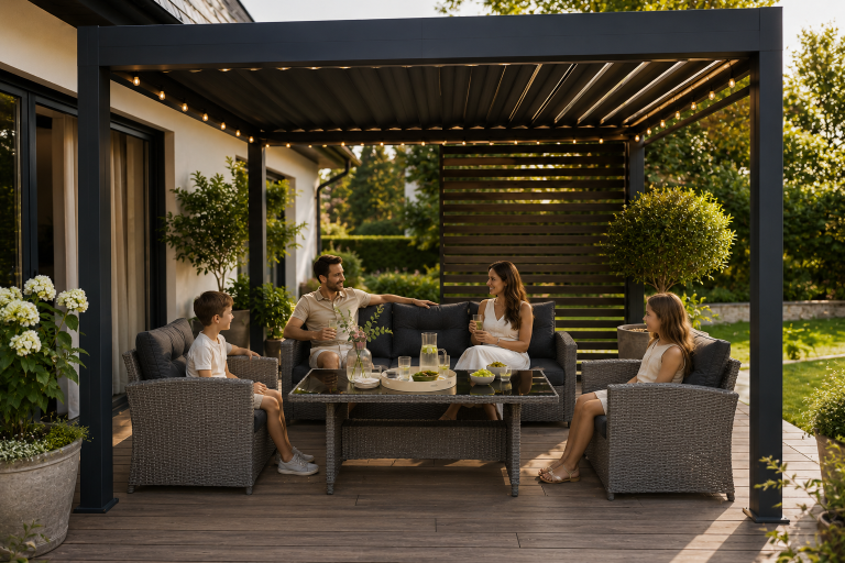 Meble ogrodowe - Zestaw Mebli ogrodowych Big Sofa Corciano Sofa 3 osobowa 2 fotele i stolik komplet mebli (2)