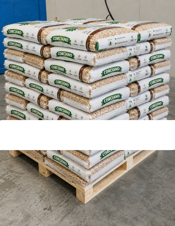 Pellet - Pellet drewniany Corciano Opał zimowy  Paleta 750g  (2)