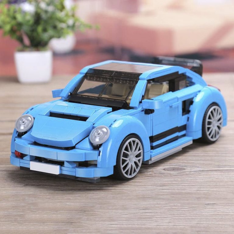 Zabawki  - Niebieski pojazd dla dzieci z klocków Dream Car klocki TOBI TOYS© (7)