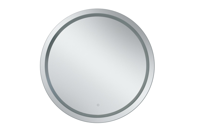 Lustra łazienkowe - Lustro ścienne łazienkowe okrągłe z RAMKĄ 80 cm z LED podświetlane (14)