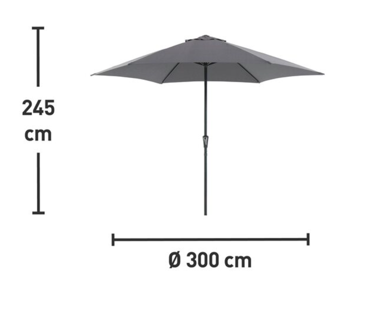 Ogród - Parasol Ogrodowy Honolulu Beżowy 300 cm średnica (8)