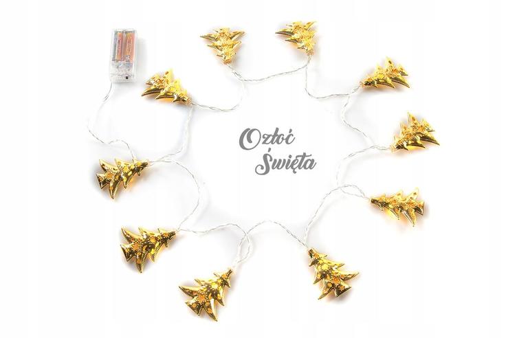 Lampki choinkowe - Choinki Złote Lampki LED na Baterie Łańcuch CH42 THL20 EAN 5901157671776 (3)