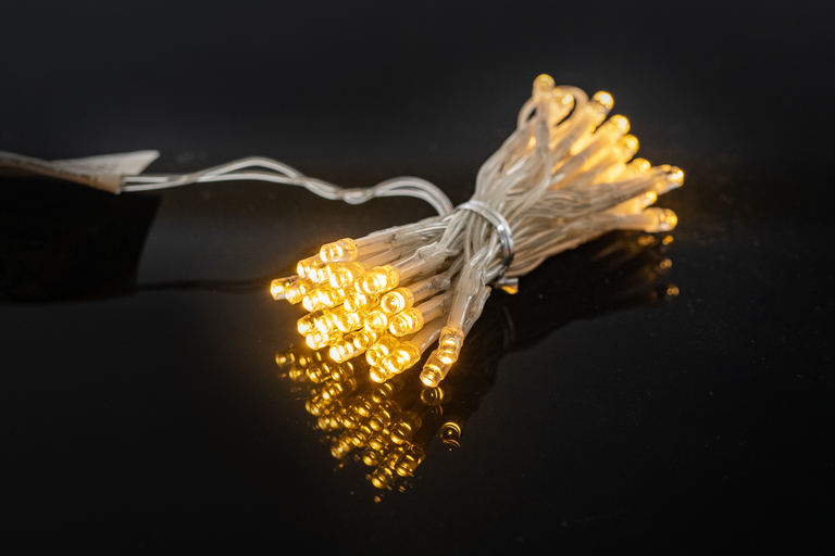 Boże Narodzenie - Lampki choinkowe 50 LED Ciepły Biały (3)