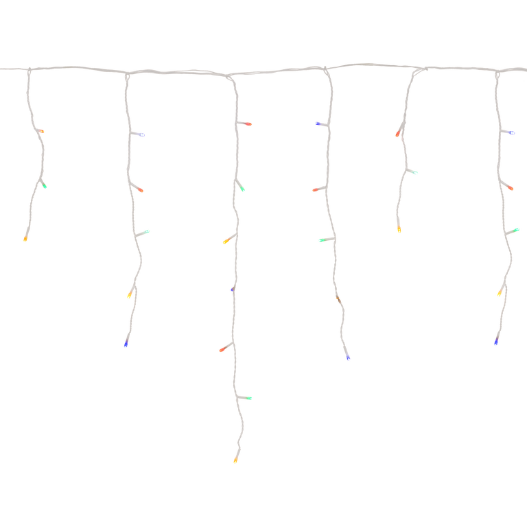 Boże Narodzenie - Sople 100 LED do użytku zewnętrznego 8 programów zimny biały (5)