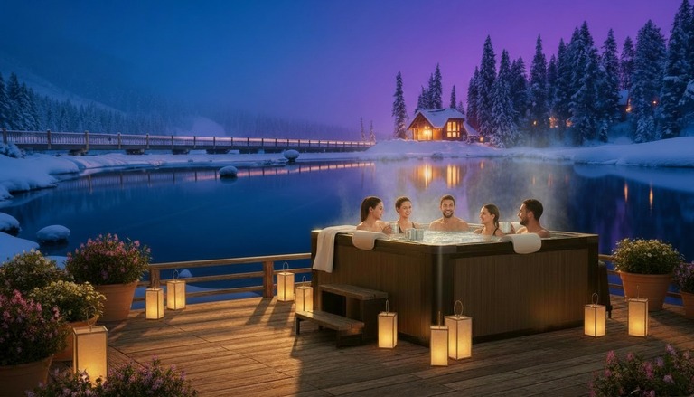 Jacuzzi ogrodowe - Jacuzzi Panelowe Całoroczne  Basen Ogrodowy Spa Corciano Kwadratowe 159 x 159 x 70 cm (7)