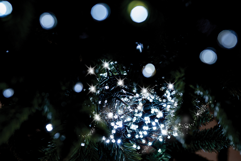 Lampki choinkowe - Lampki choinkowe 500 LED zimny biały efekt flash 20% (5)