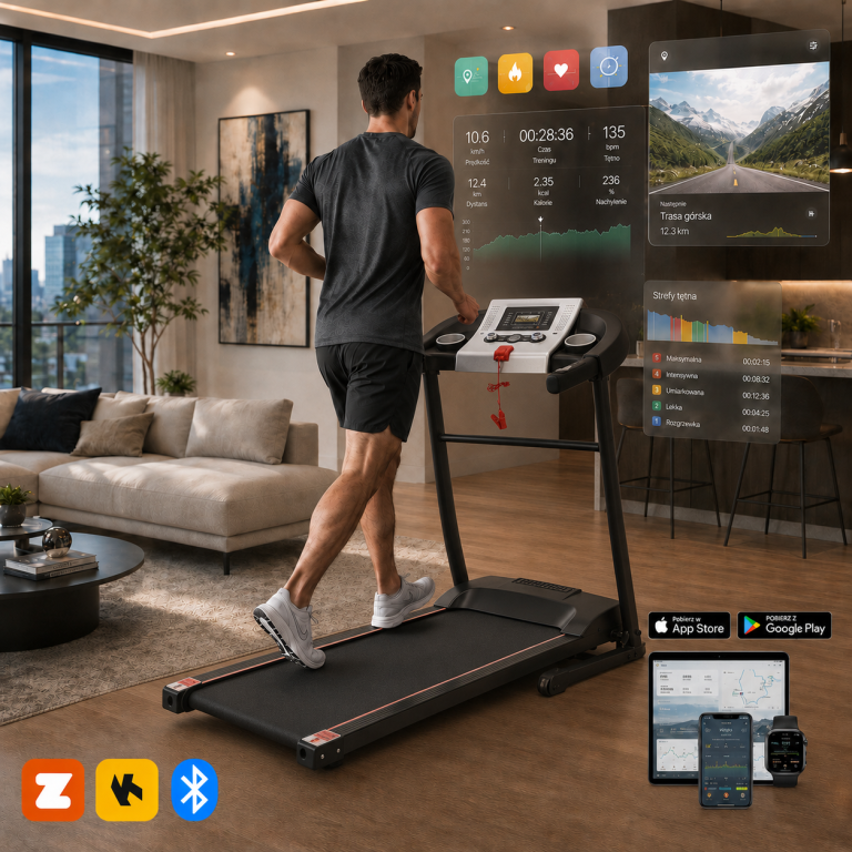 Bieżnie elektryczne - Bieżnia Elektryczna Treningowa Corciano Faro 120kg 12km/h LED (3)