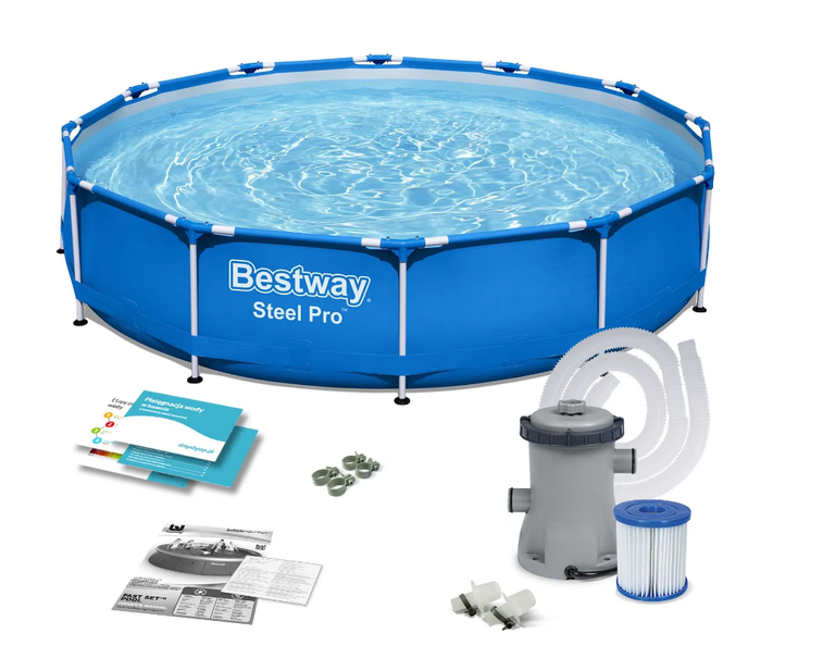 Baseny stelażowe - Basen Ogrodowy Bestway stelażowy 366cm x 76cm (2)